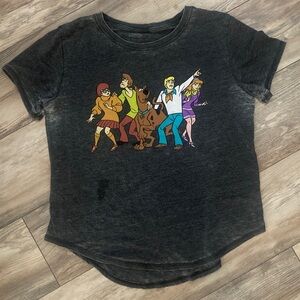 Scooby-Doo Women’s Main Characters Gray Burnout Tshirt Size XL